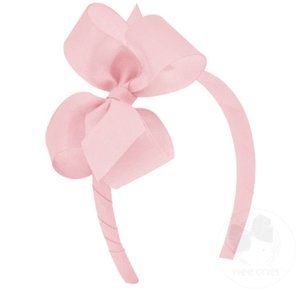 Wee Ones Medium Classic Grosgrain Girls Hair Bow on Headband